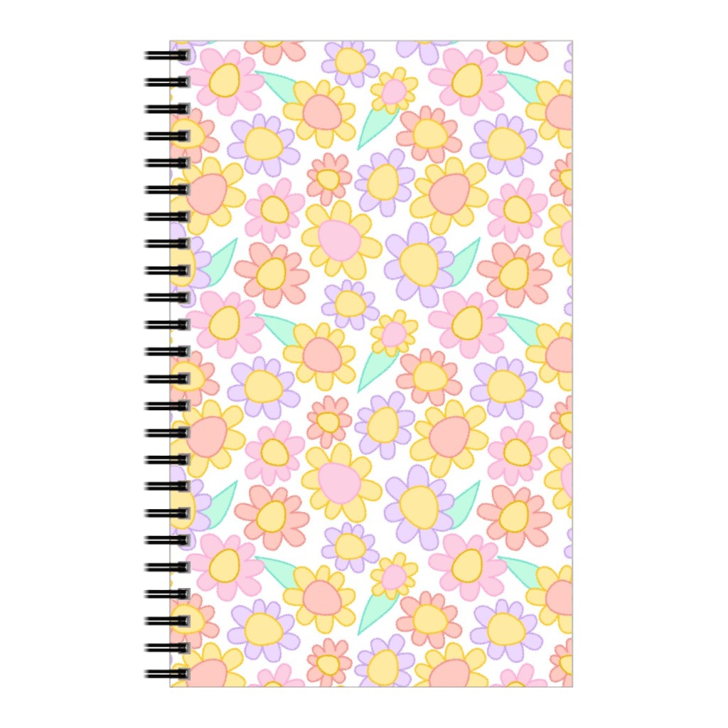 Nicola Unicorn Flowers Notebook, 5x8, Multicolor