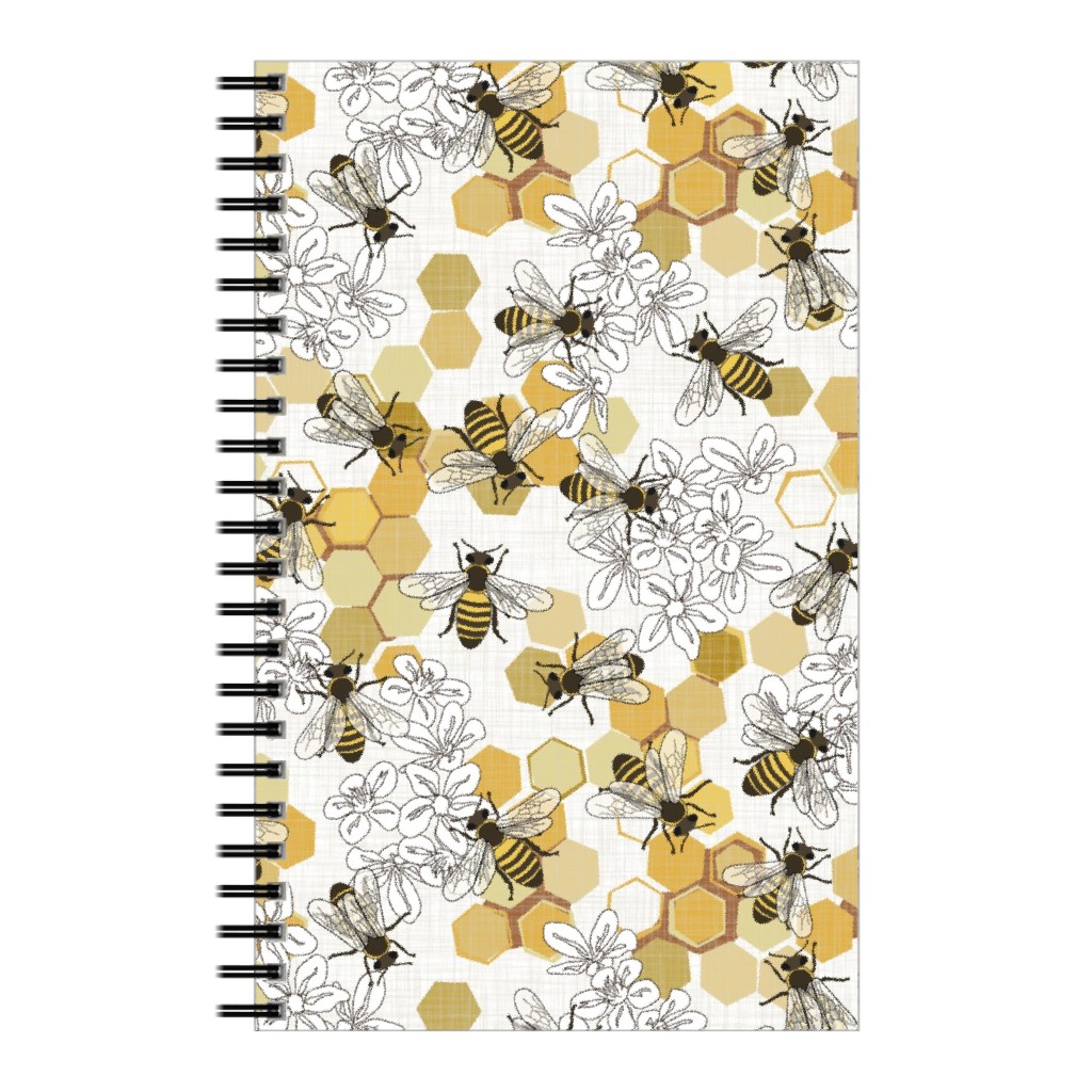 Save the Honey Bees - Yellow Notebook, 5x8, Yellow