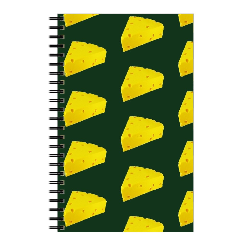 Cheese - Yellow on Dark Notebook, 5x8, Yellow