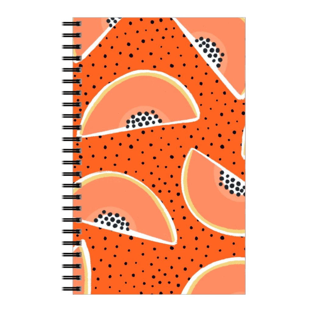Cantaloupe - Orange Notebook, 5x8, Orange