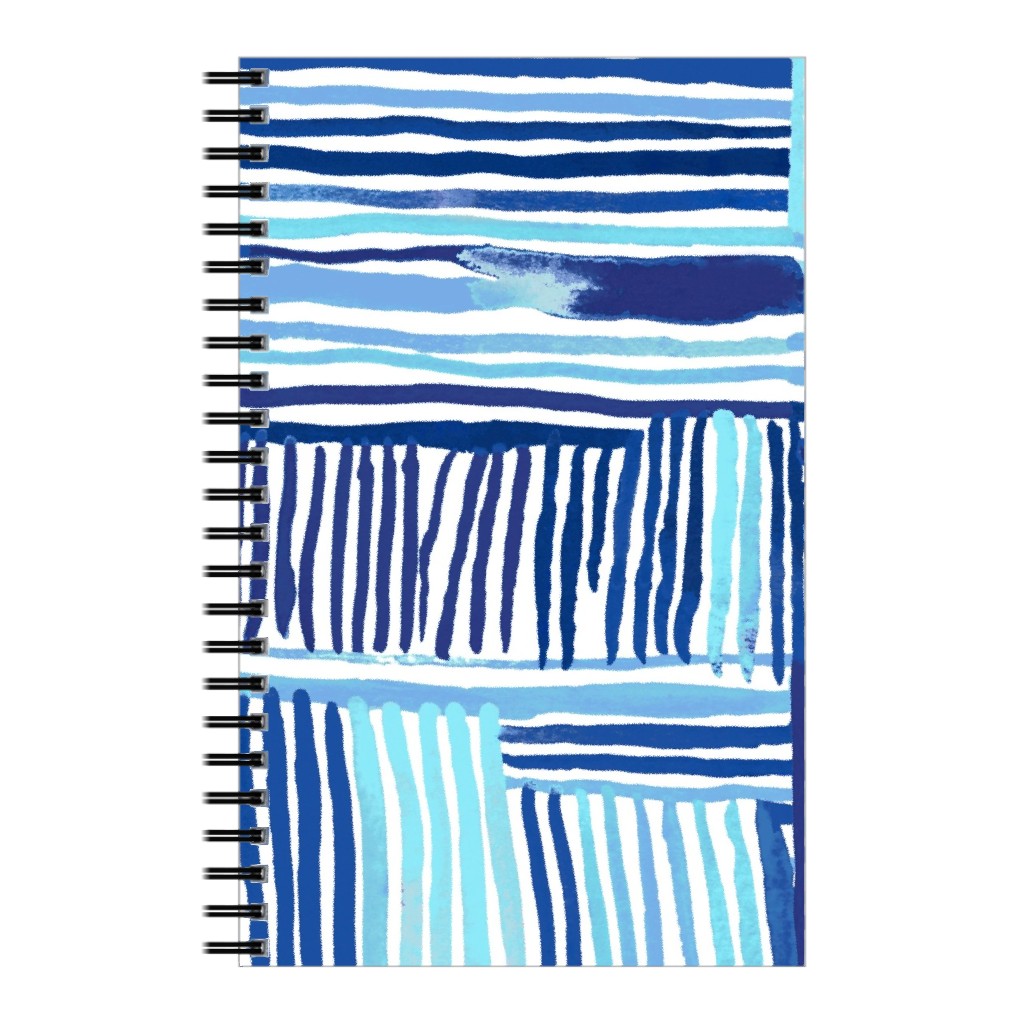 Linear Meditation Notebook, 5x8, Blue