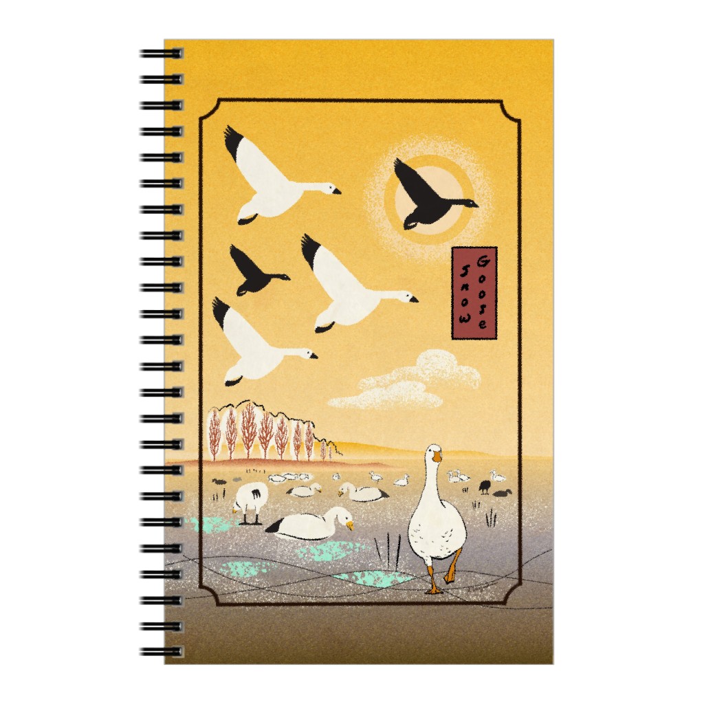 Snow Geese Notebook, 5x8, Yellow, Eggyolk