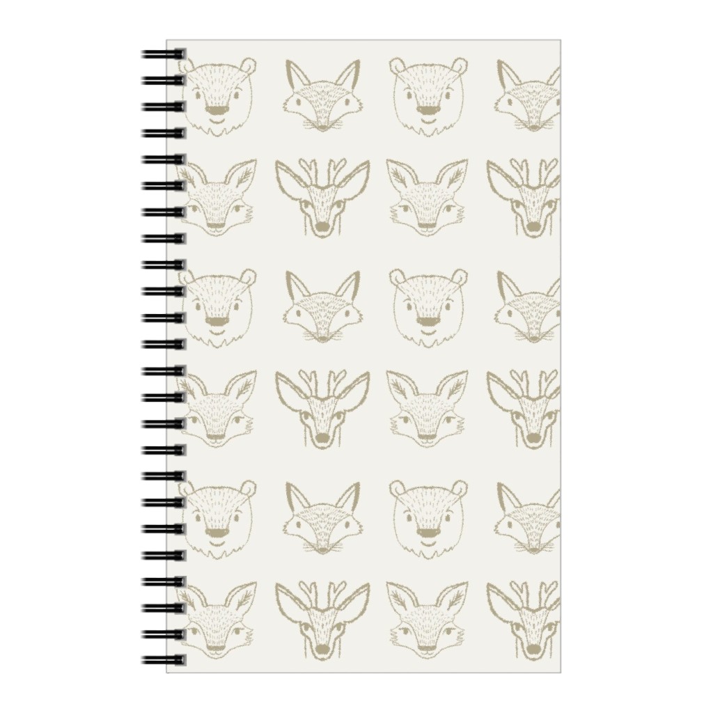 Forest Friends - Neutral Notebook, 5x8, Beige, Pearl
