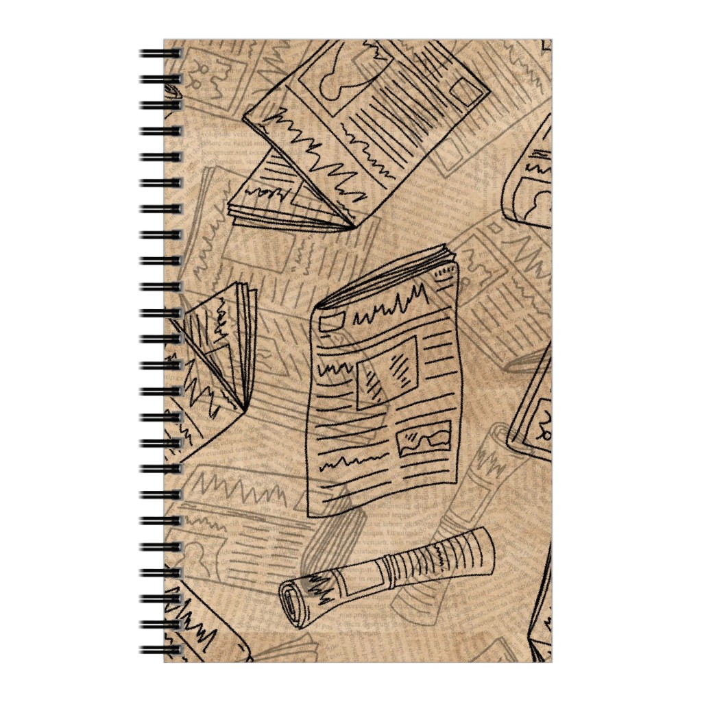 Newsprint Notebook, 5x8, Brown