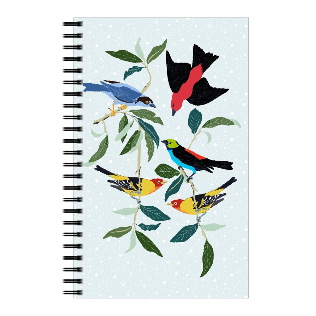 Colorful World of Tanagers Notebook, 5x8, Multicolor