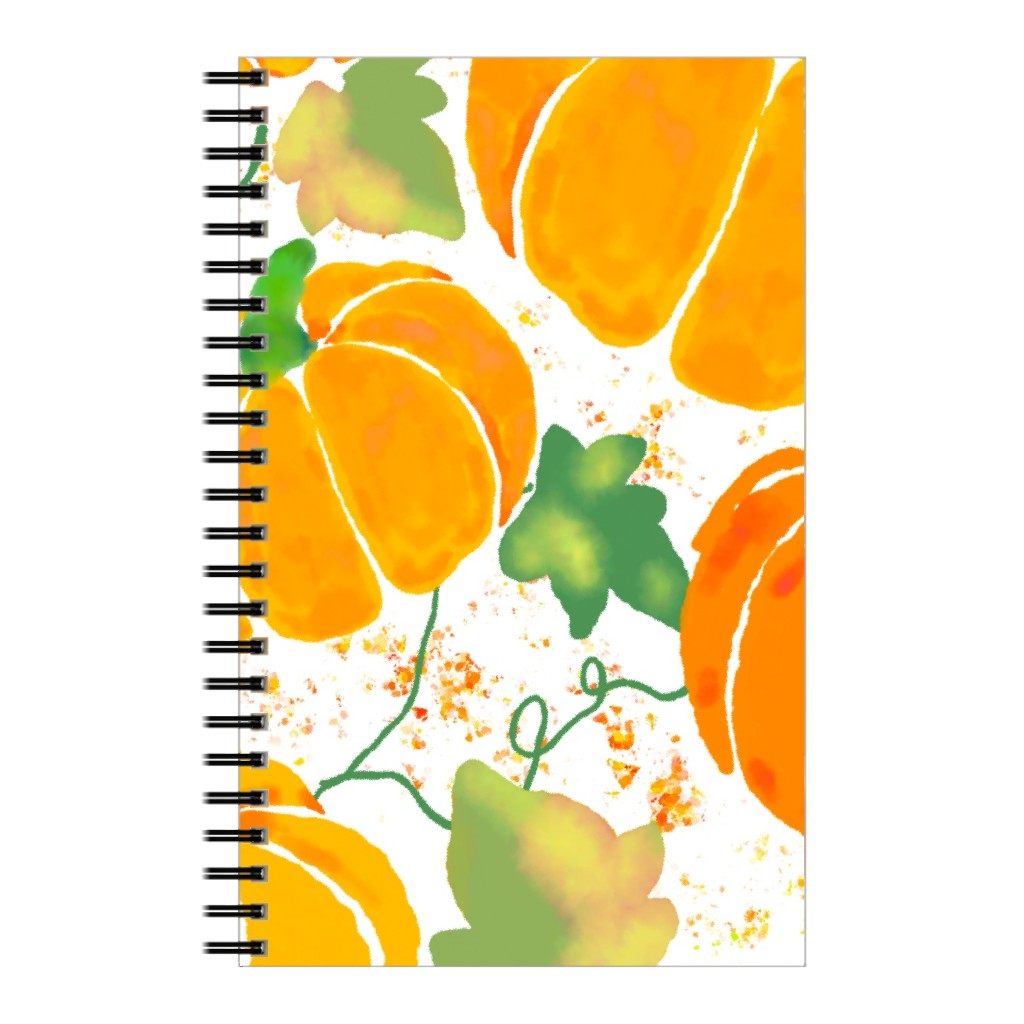 Pumpkin Dance Notebook, 5x8, Orange