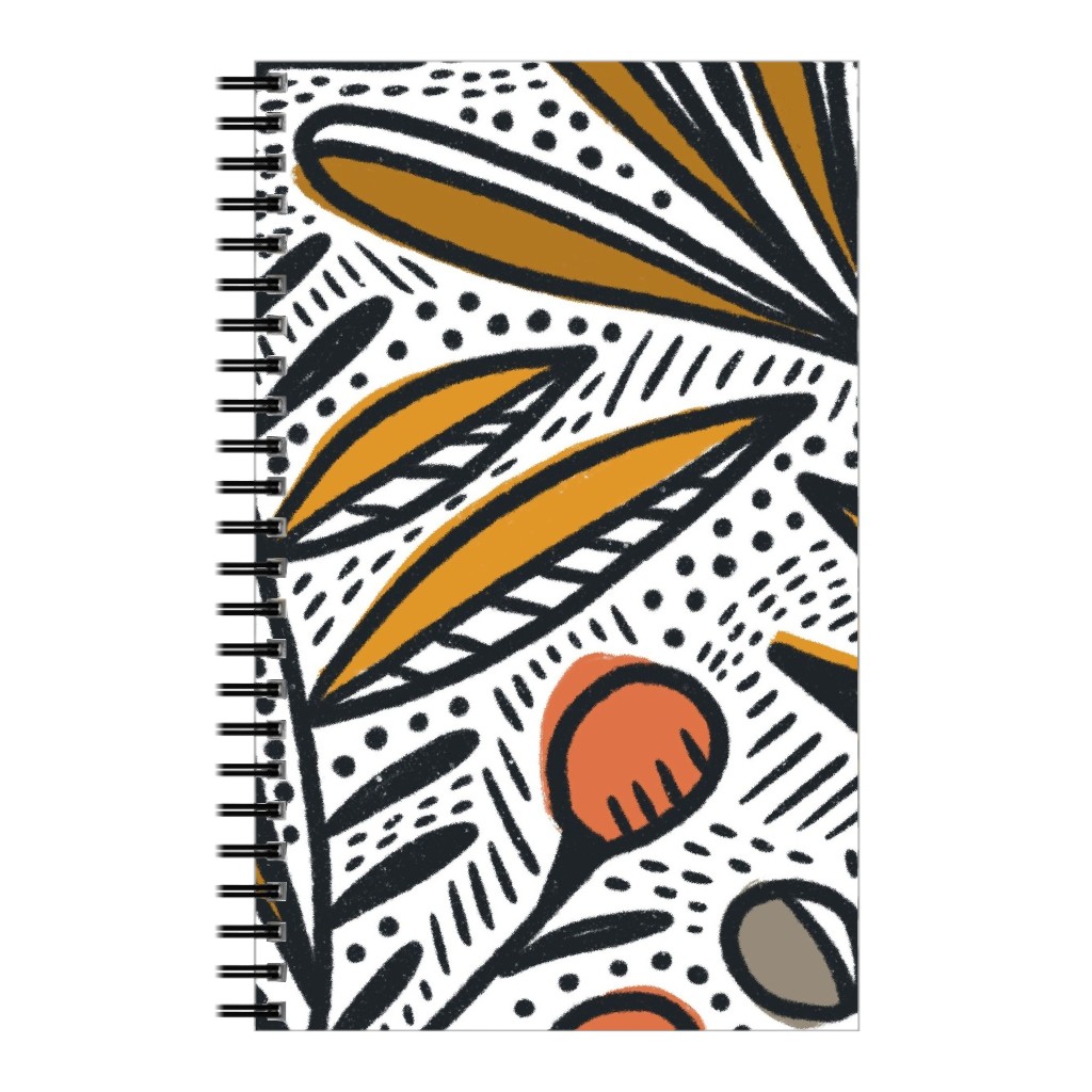 Rosa - Gold and Red Notebook, 5x8, Multicolor