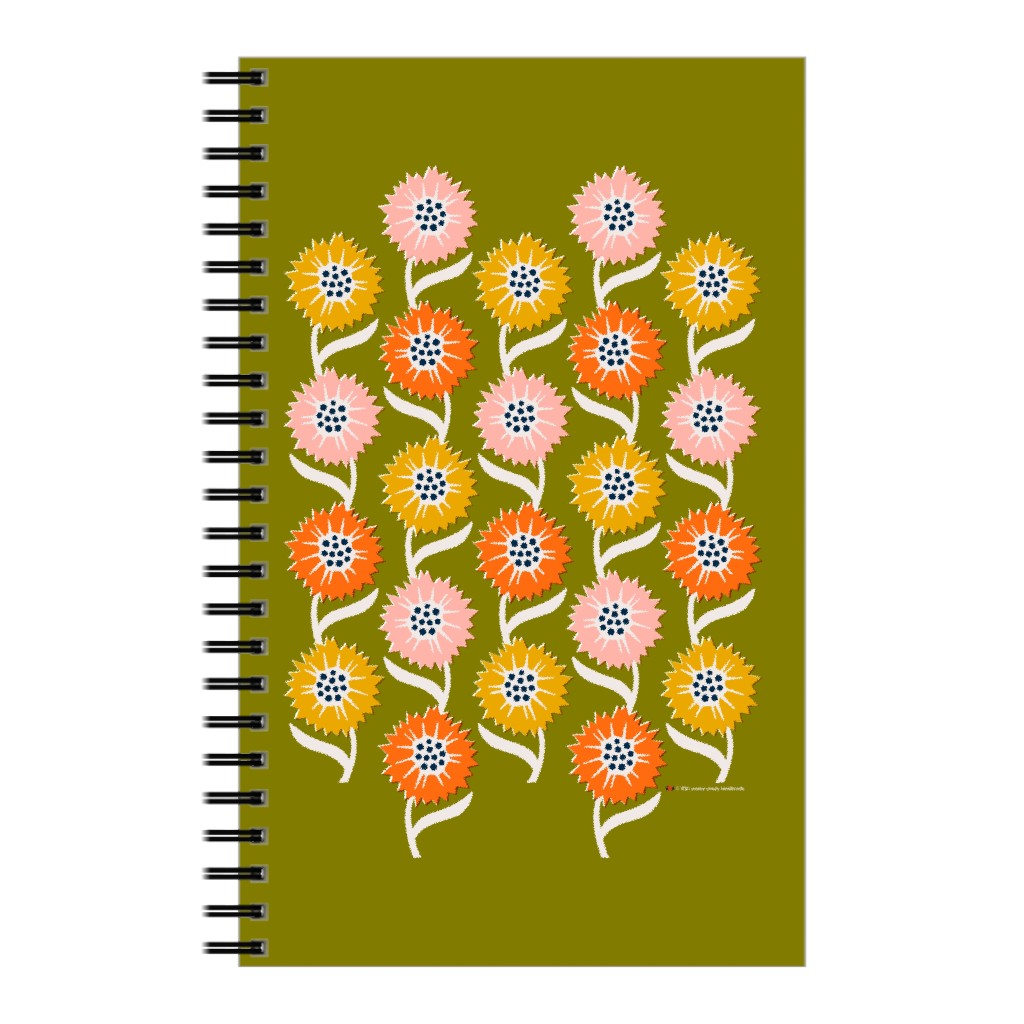 Sunflowers for Peace Notebook, 5x8, Multicolor