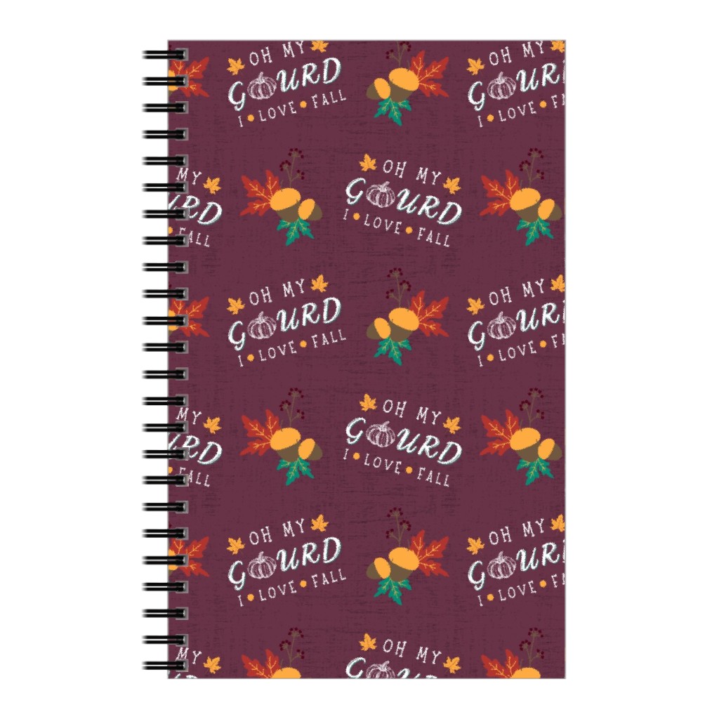 Oh My Gourd - Mauve Notebook, 5x8, Purple, Purple