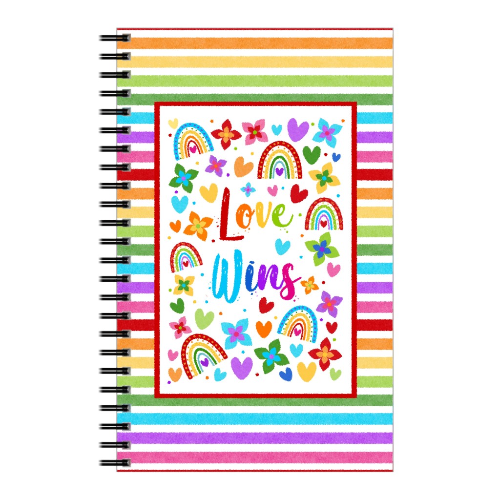 Love Wins Notebook, 5x8, Multicolor