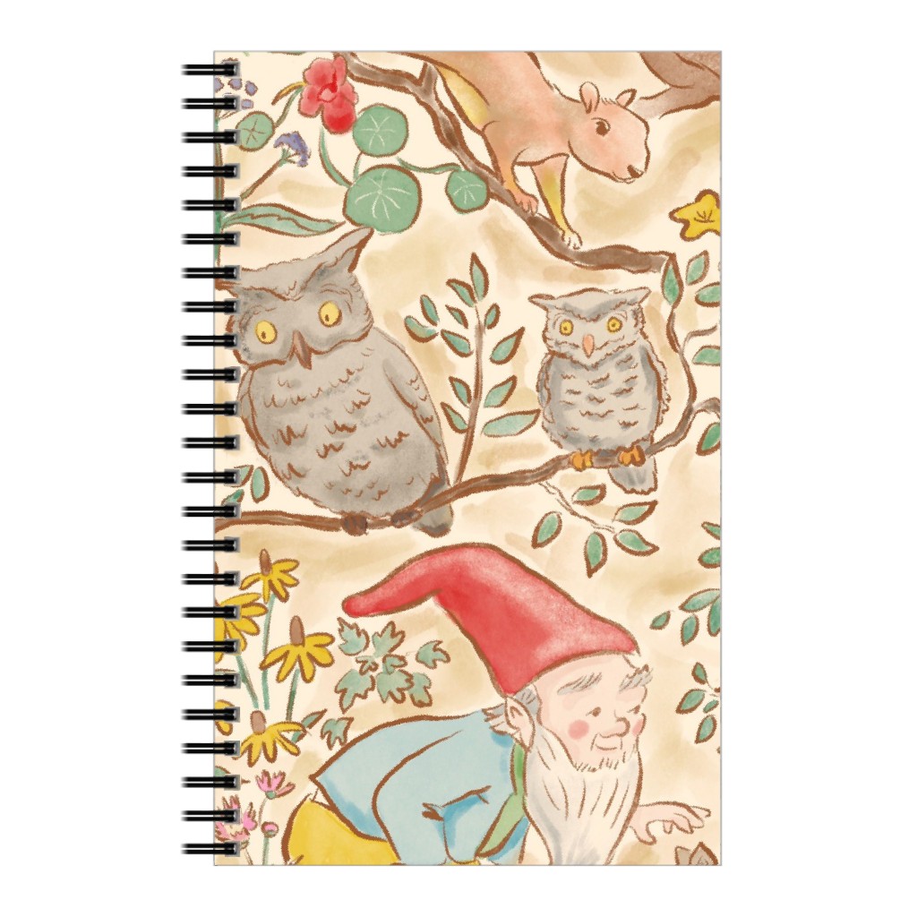 Woodland Gnomes - Multi Notebook, 5x8, Beige