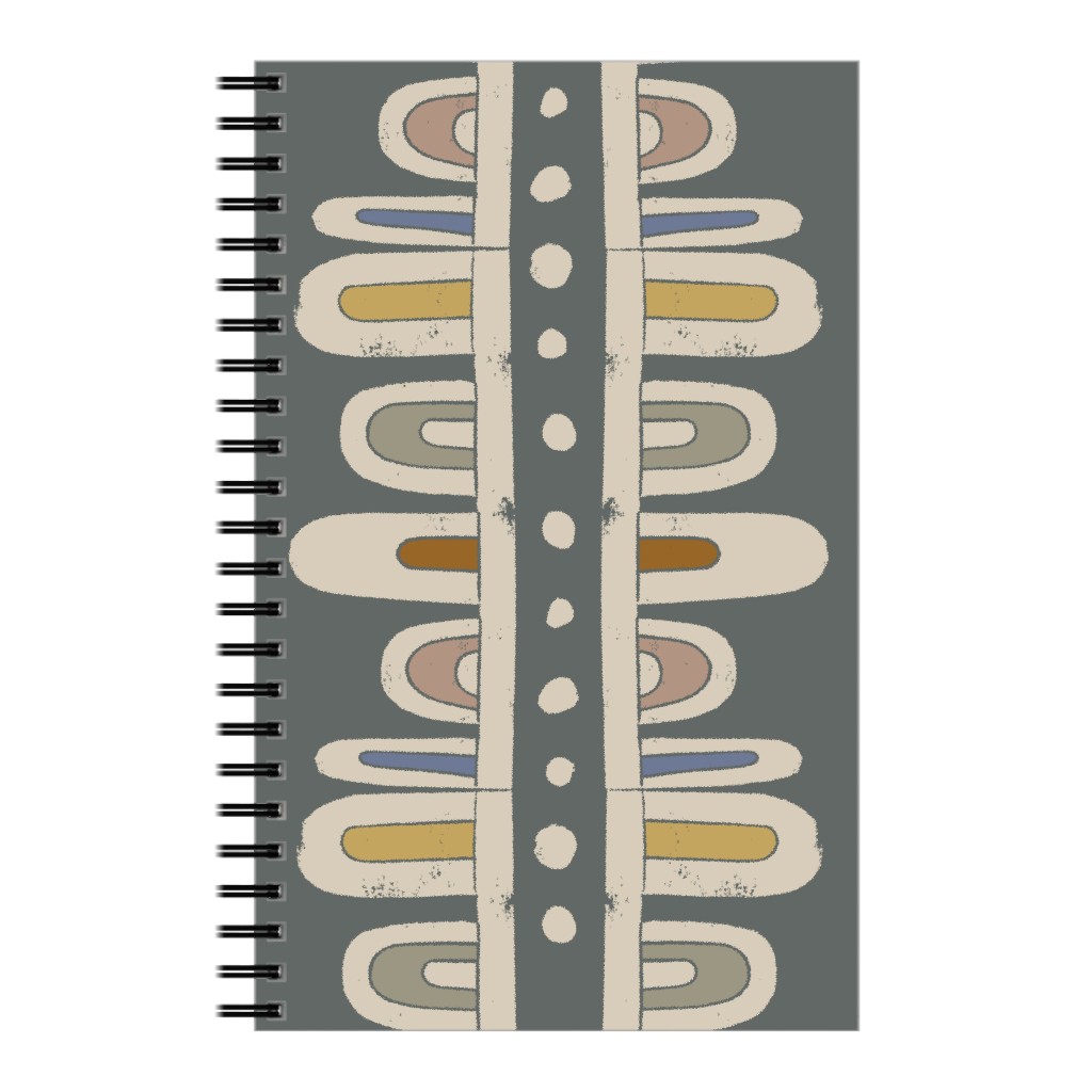 Hills Block Notebook, 5x8, Gray, Metal