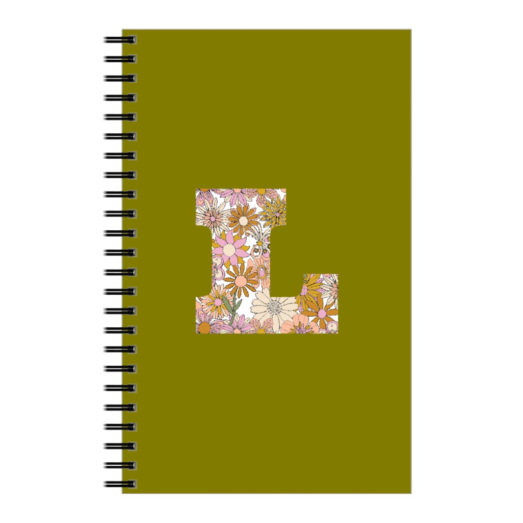 Chelsea Initial L Notebook, 5x8, Green, Classic Green