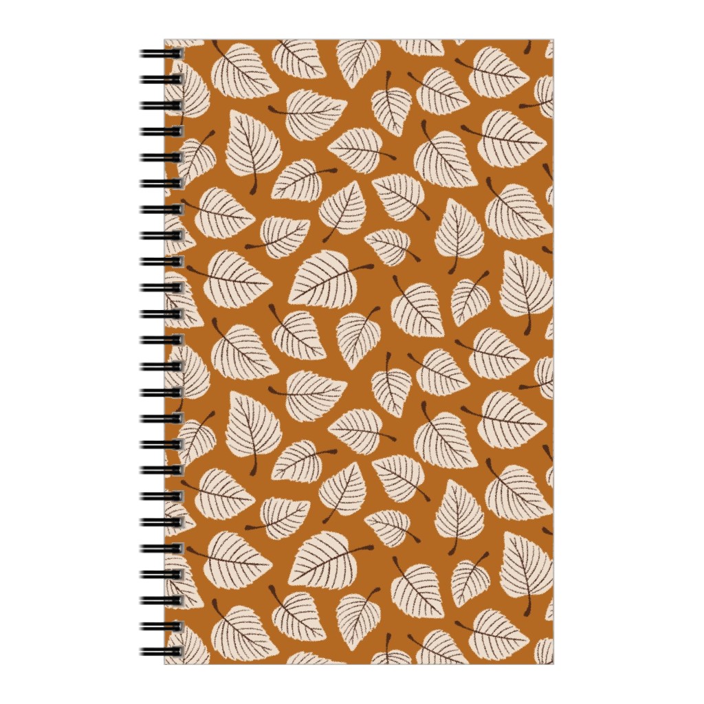 Falling Leaves - Terracotta Notebook, 5x8, Orange