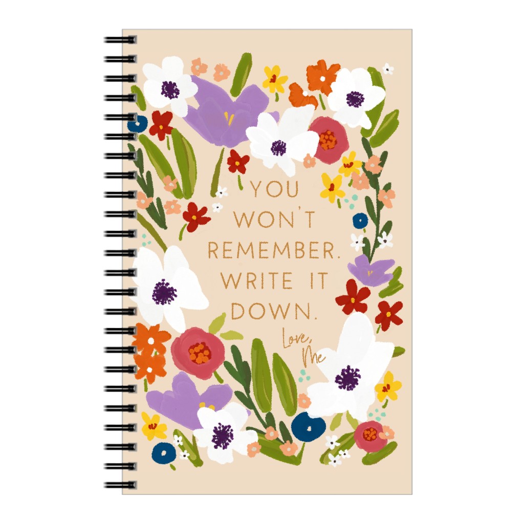 Modern Sayings Floral - Multi Notebook, 5x8, Multicolor