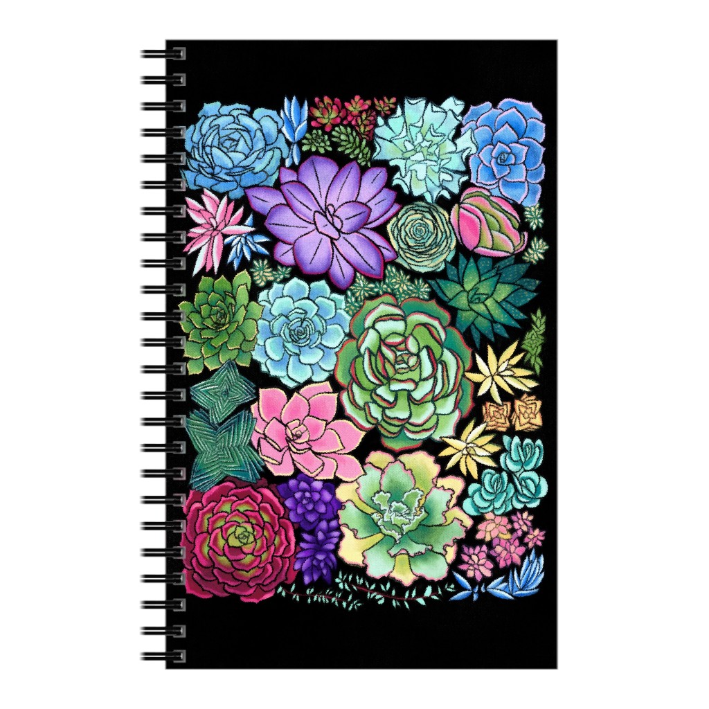 Showy Succulents - Multi Notebook, 5x8, Multicolor
