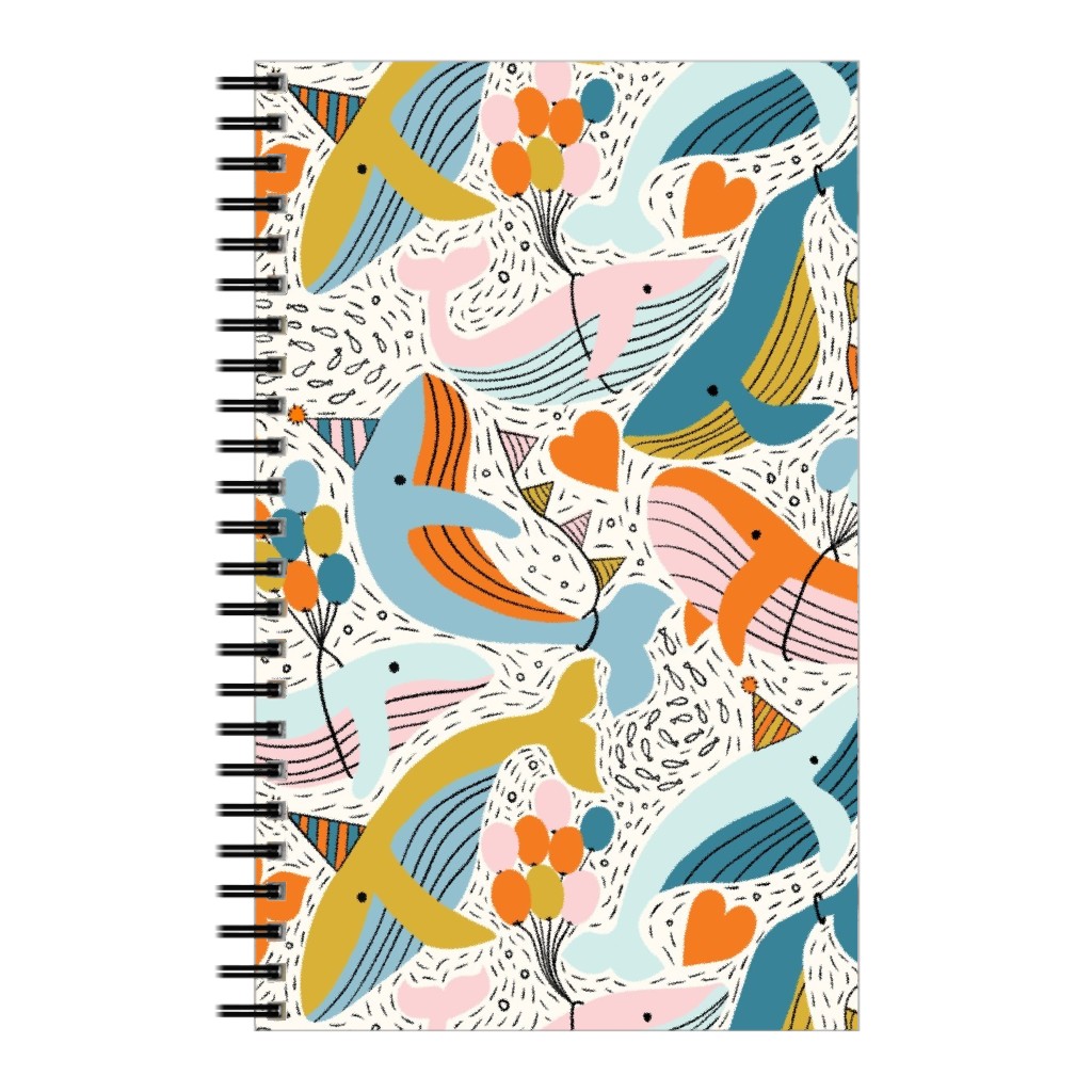 Whale Celebration - Multicolor Notebook, 5x8, Multicolor