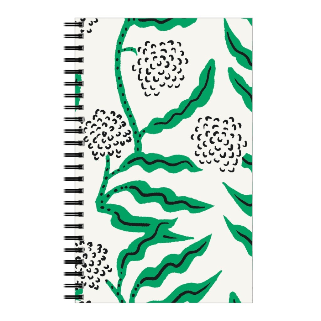 La Ville Vine Notebook, 5x8, Green, Emerald