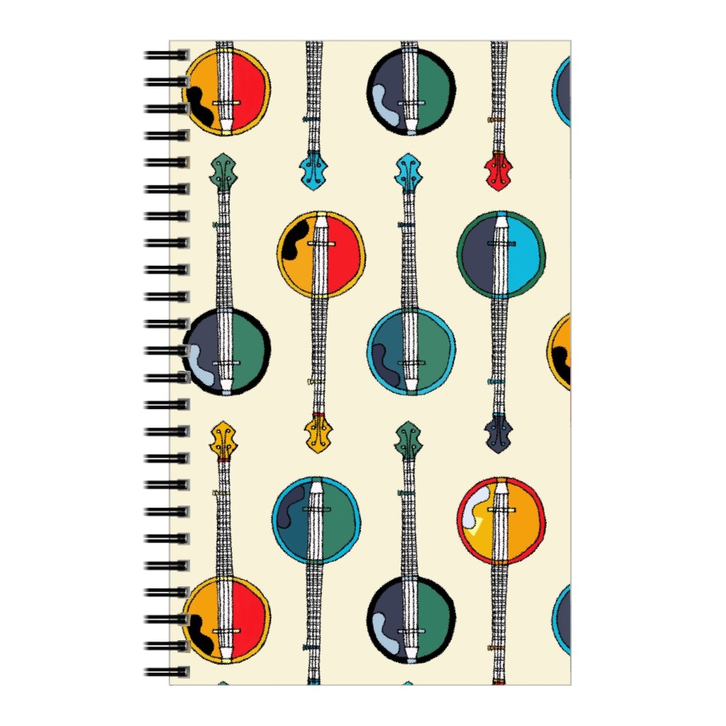 Banjo Bluegrass - Multicolor Notebook, 5x8, Multicolor