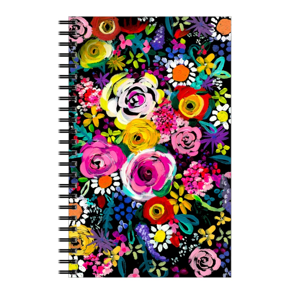 Les Fleurs Floral Painting Notebook, 5x8, Multicolor