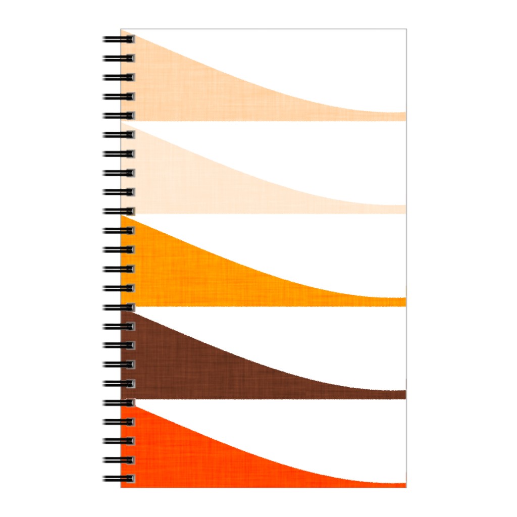 Retro Waves - Warm Notebook, 5x8, Multicolor