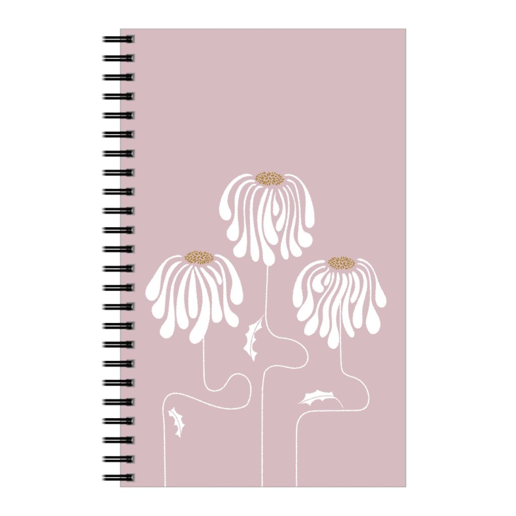 Mod Lazy Daisies Notebook, 5x8, Pink
