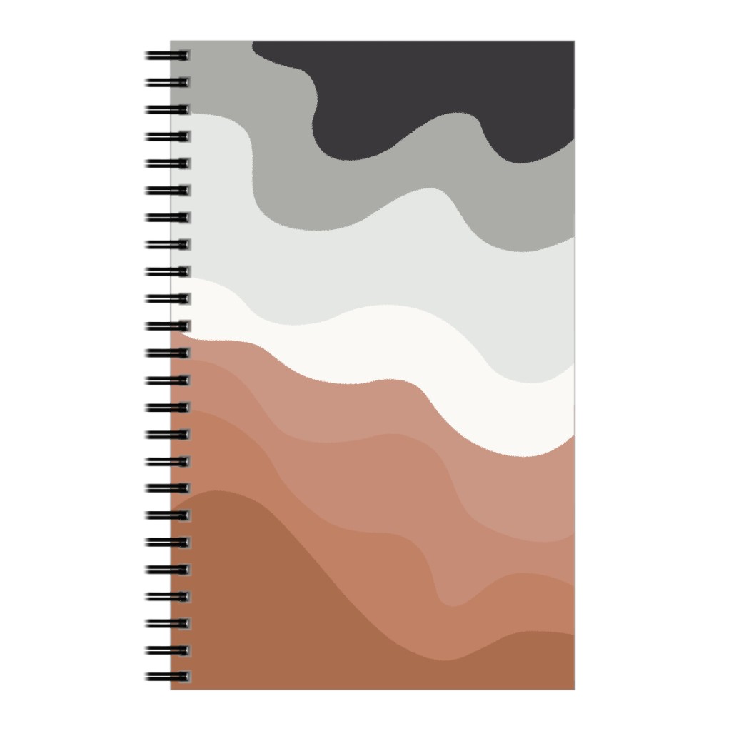 Retro Abstract Waves Notebook, 5x8, Multicolor