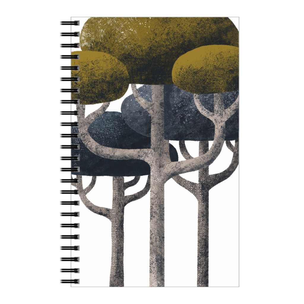 Tree Stand - Green and Black Notebook, 5x8, Multicolor