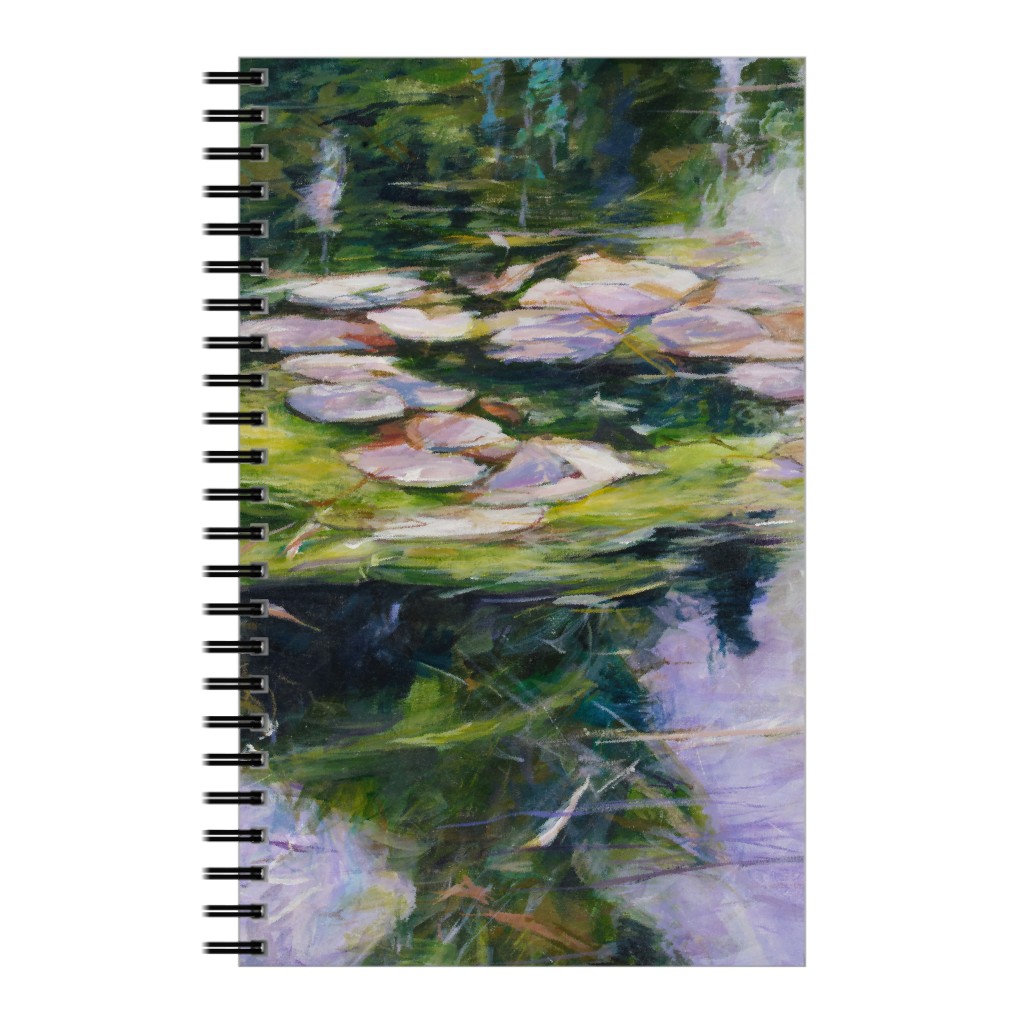 Waterlilies Painting Notebook, 5x8, Green