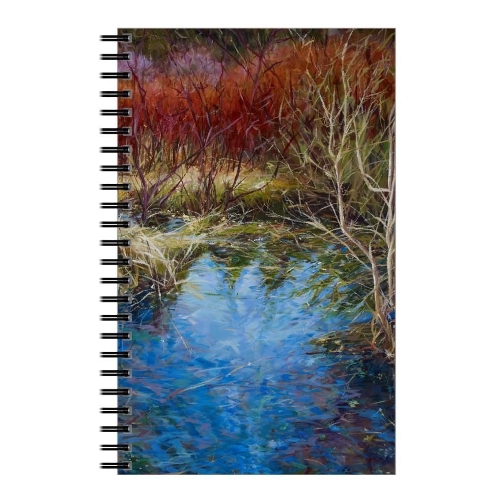 Autumn Red Painting Notebook, 5x8, Green