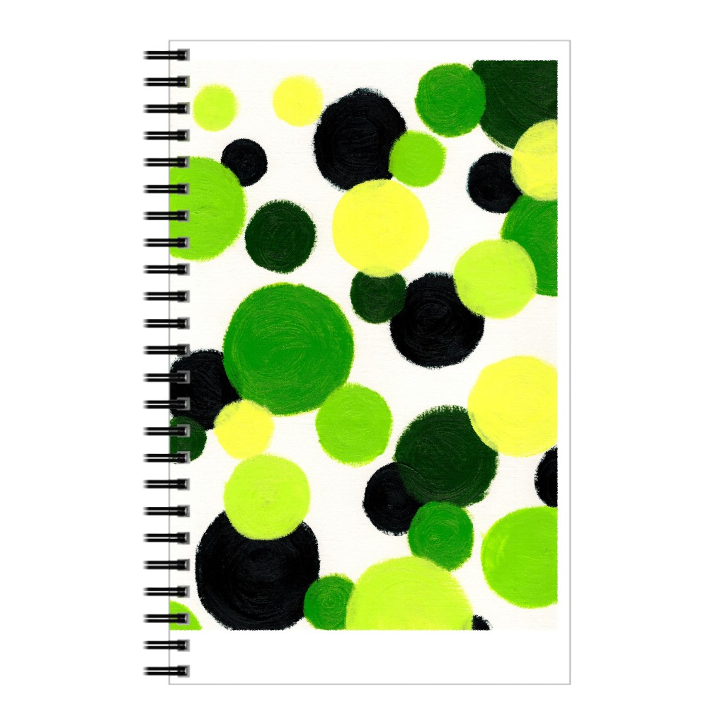 Abstract Circles - Green Notebook, 5x8, Green