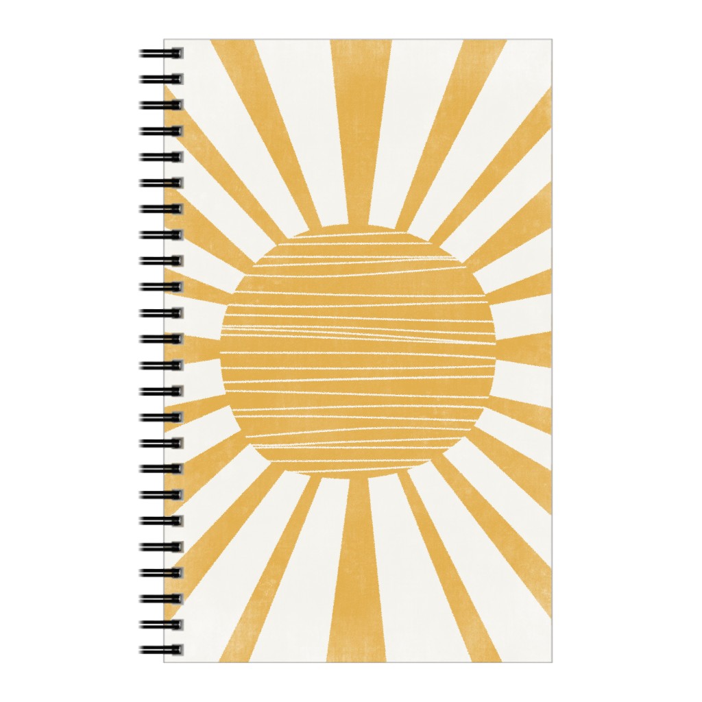 Sun Glow - Yellow and Beige Notebook, 5x8, Yellow