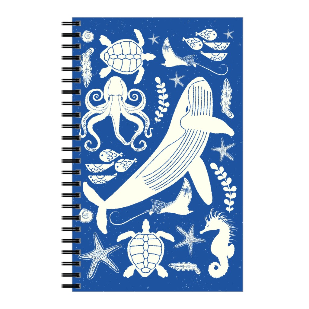 the Deep Ocean - Blue Notebook, 5x8, Blue, True Blue