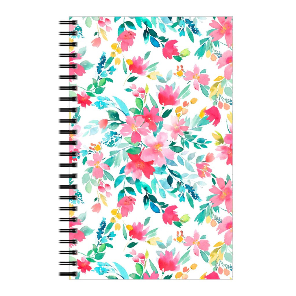 Summer Fresh Flowers - Multi Notebook, 5x8, Pink