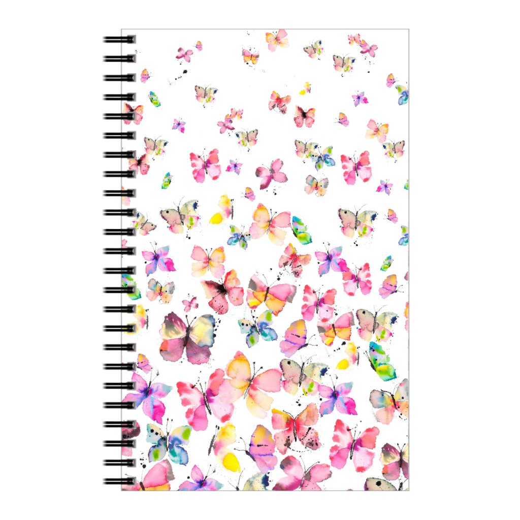 Watercolor Spring Butterflies - Multi Notebook, 5x8, Multicolor