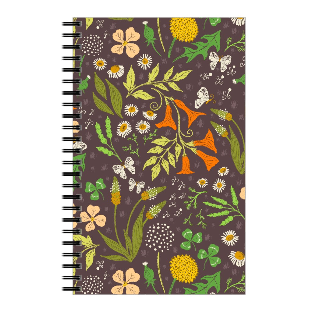 in the Weeds - Multi on Brown Notebook, 5x8, Brown