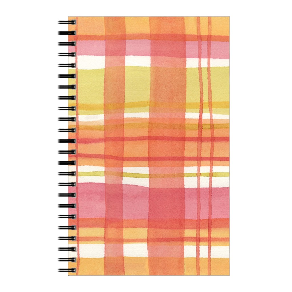 Summer Plaid Notebook, 5x8, Multicolor