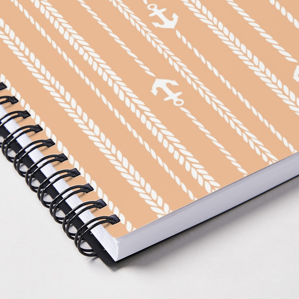 Ropes and Anchors - Orange and White Notebook | Shutterfly