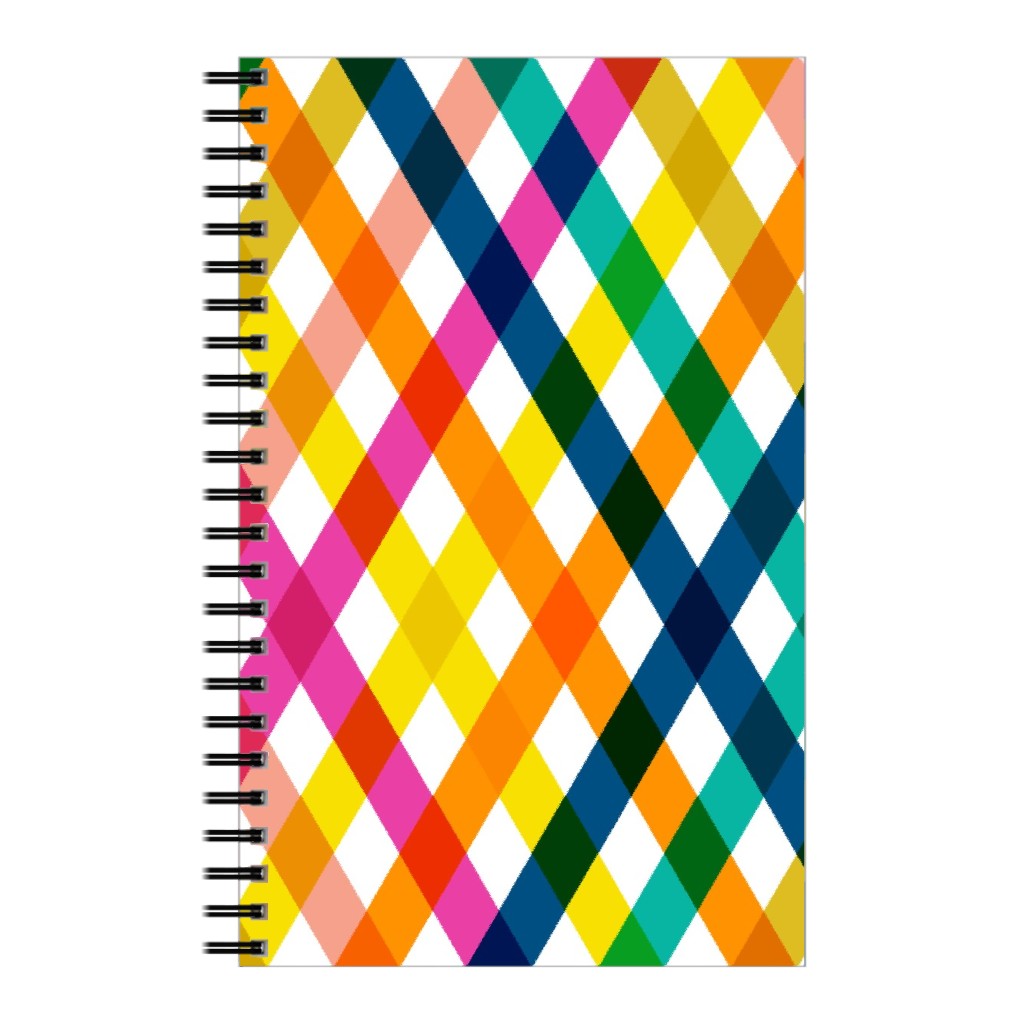 Birchdale Gingham Plaid - Multi Notebook, 5x8, Multicolor