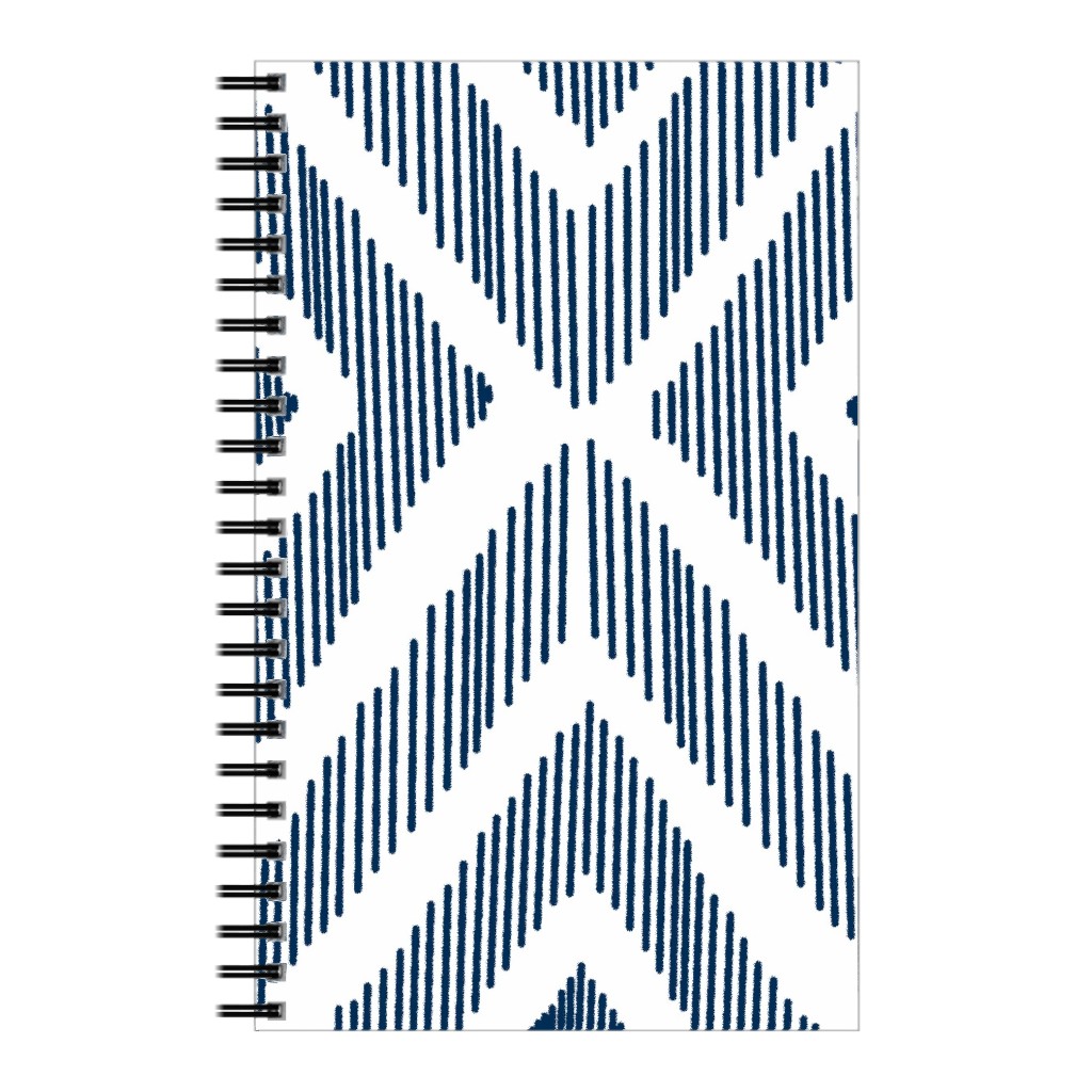 Ikat - Navy Notebook, 5x8, Blue
