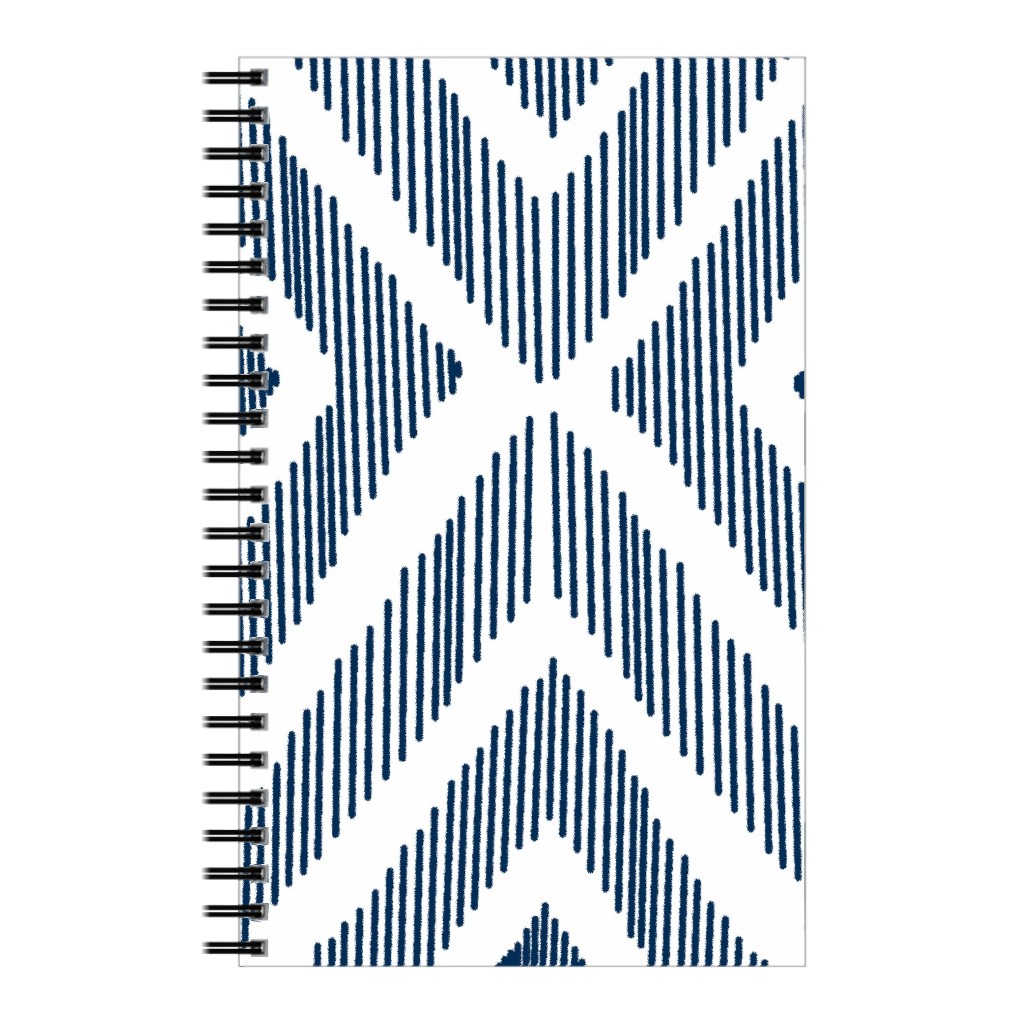 Ikat - Navy Notebook, 5x8, Blue, True Blue