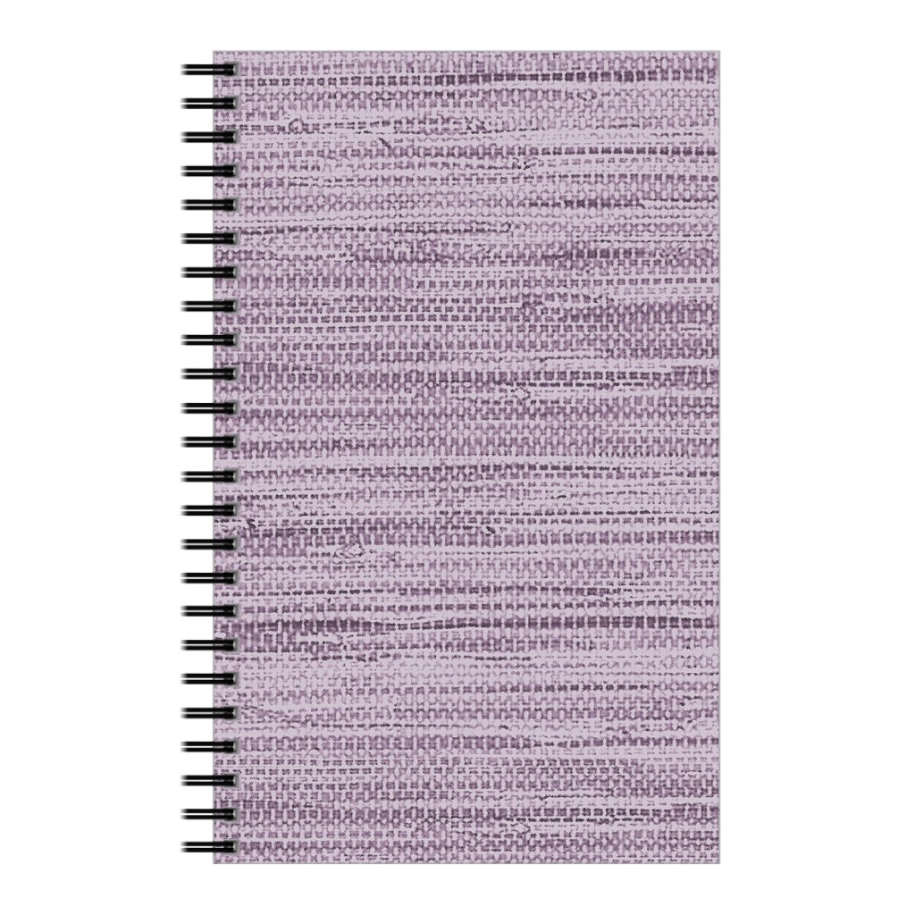Grasscloth Notebook, 5x8, Purple, Clay
