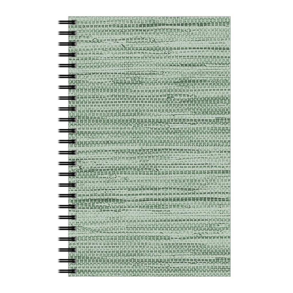 Grasscloth Notebook, 5x8, Green
