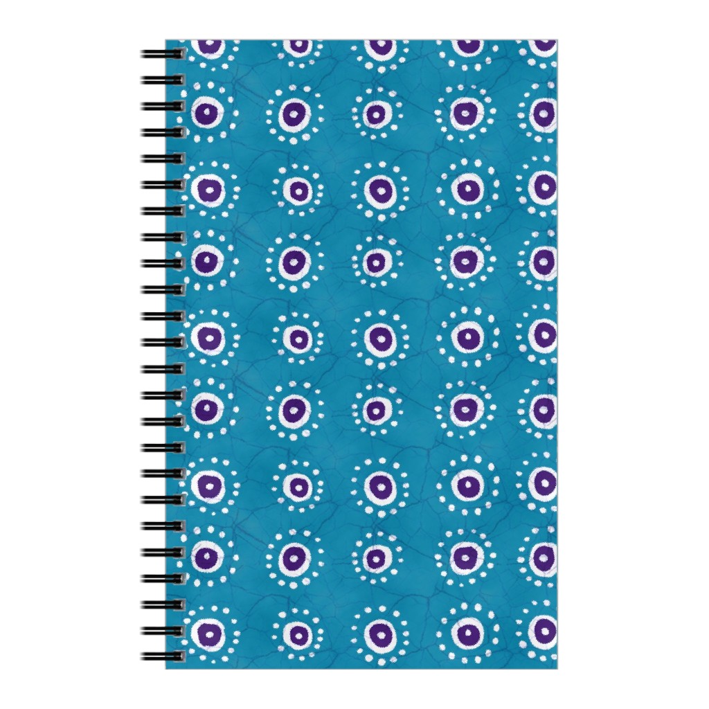 Batik Suns Notebook, 5x8, Blue, Tidal Wave
