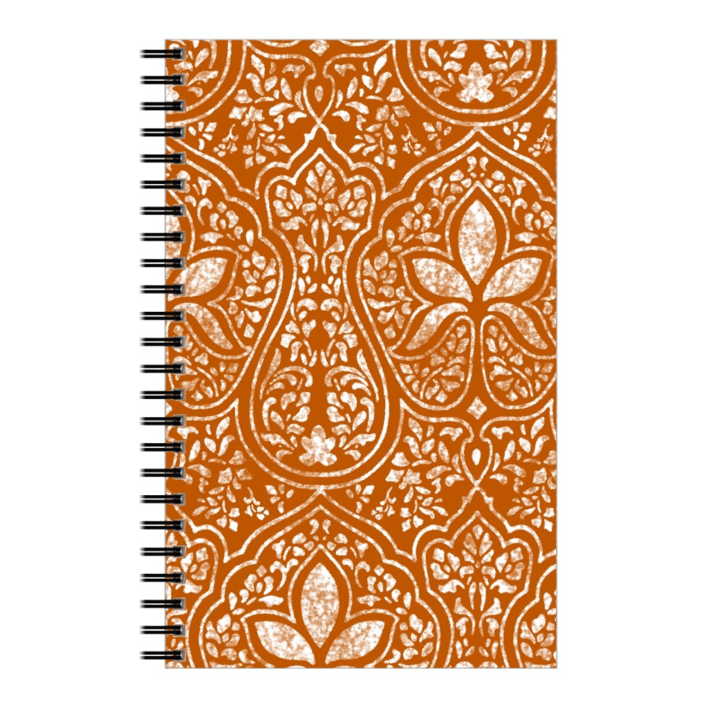 Rajkumari Batik - Spice and White Notebook, 5x8, Orange