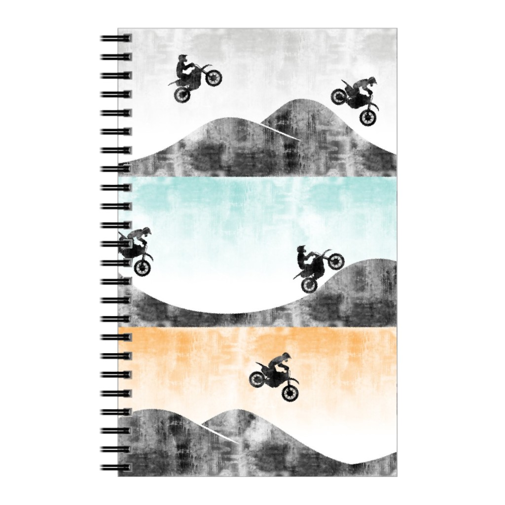 Motocross Dirt Bike Notebook, 5x8, Multicolor