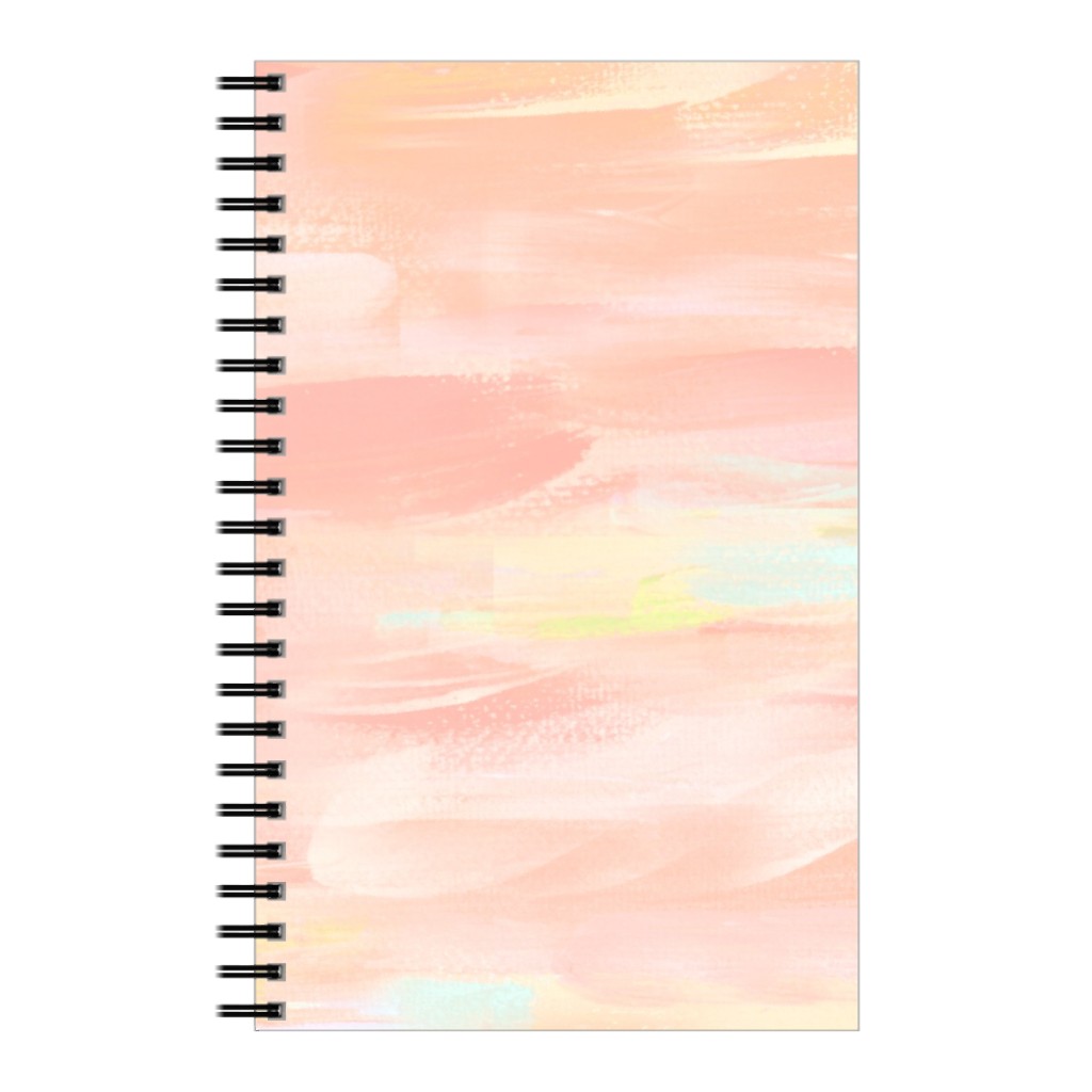 Paint Dabs - Peach Notebook, 5x8, Pink