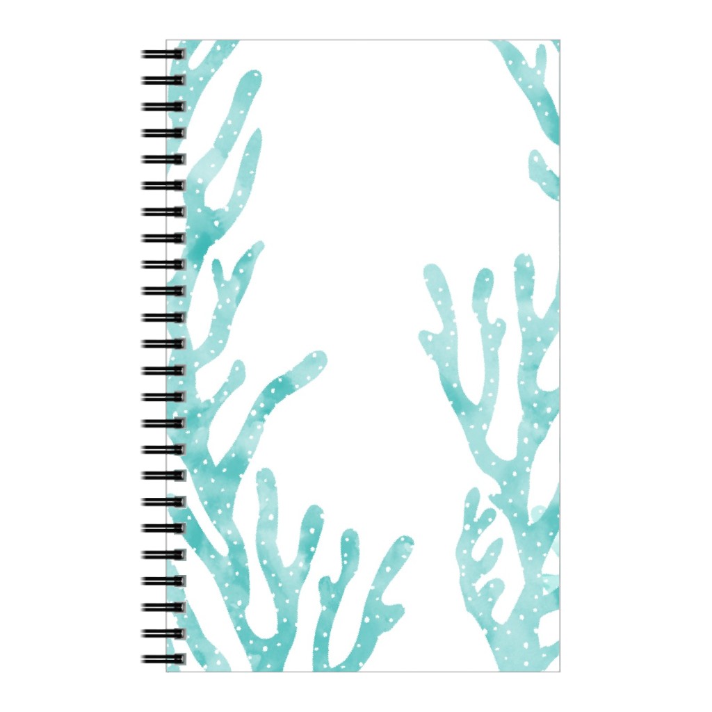 Coral Mermaid Notebook, 5x8, Blue