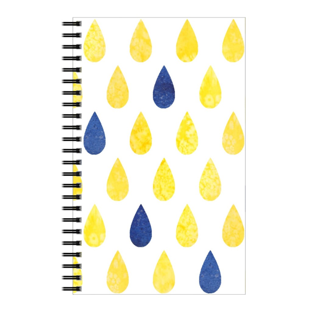 Drops Notebook, 5x8, Yellow, Lemon