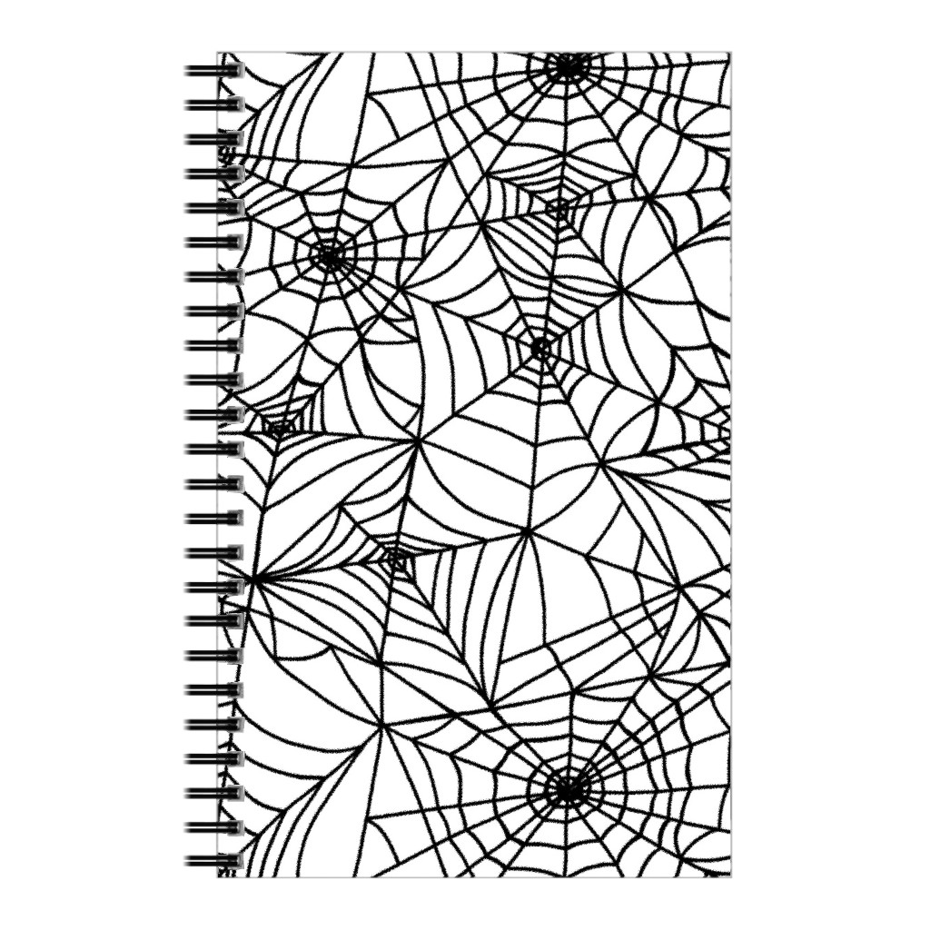 Spooky Spider Web Notebook, 5x8, White